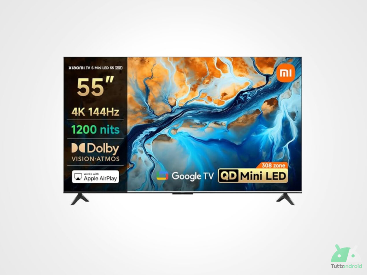 Xiaomi TV S 55” QD-Mini LED con Google TV: 144Hz e Dolby Vision al minimo storico