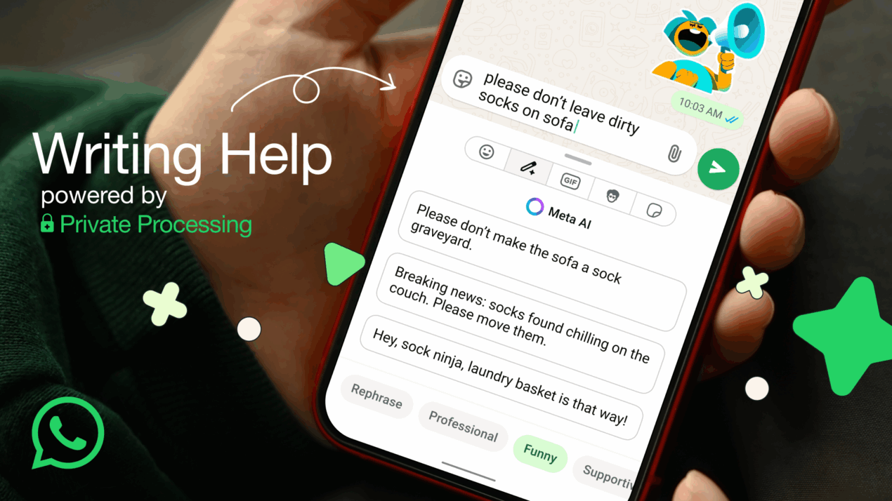 WhatsApp introduce Writing Help: un assistente AI privato per migliorare i messaggi