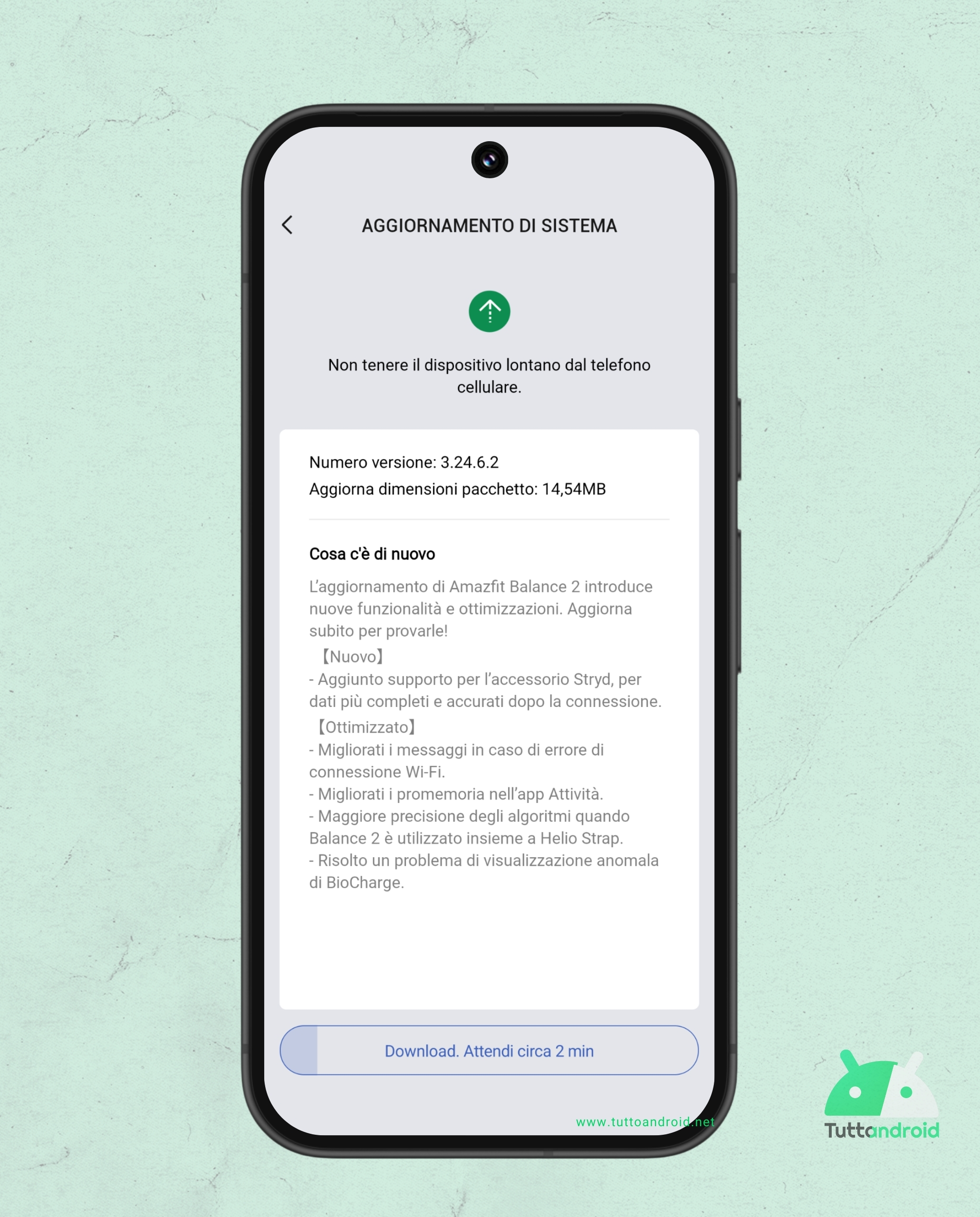 Amazfit Balance 2 - Aggiornamento 3.24.6.2