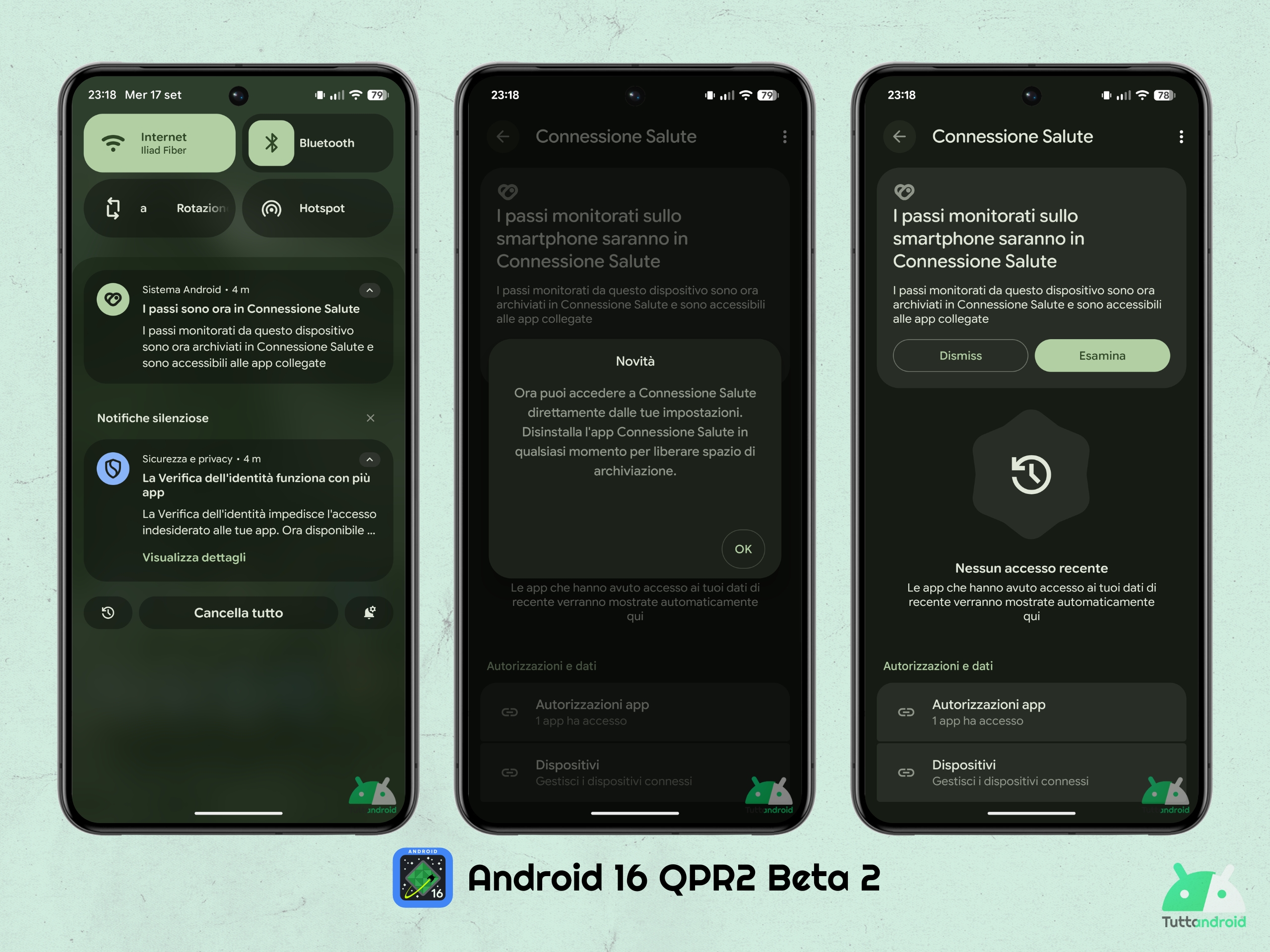 Android 16 QPR2 - Beta 2 - Connessione salute