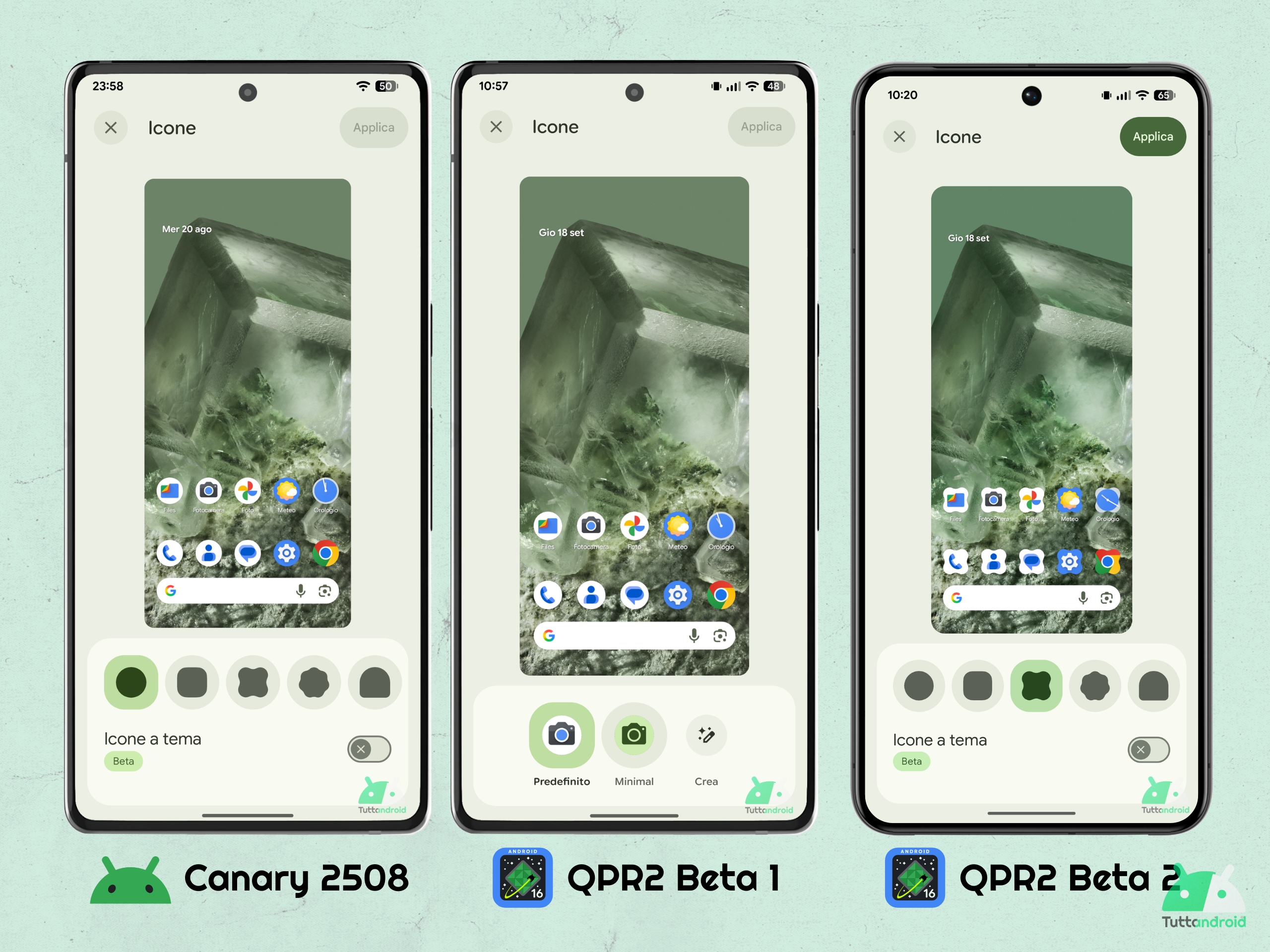 Android 16 QPR2 - Beta 2 - Sfondo e stile - Forma icone