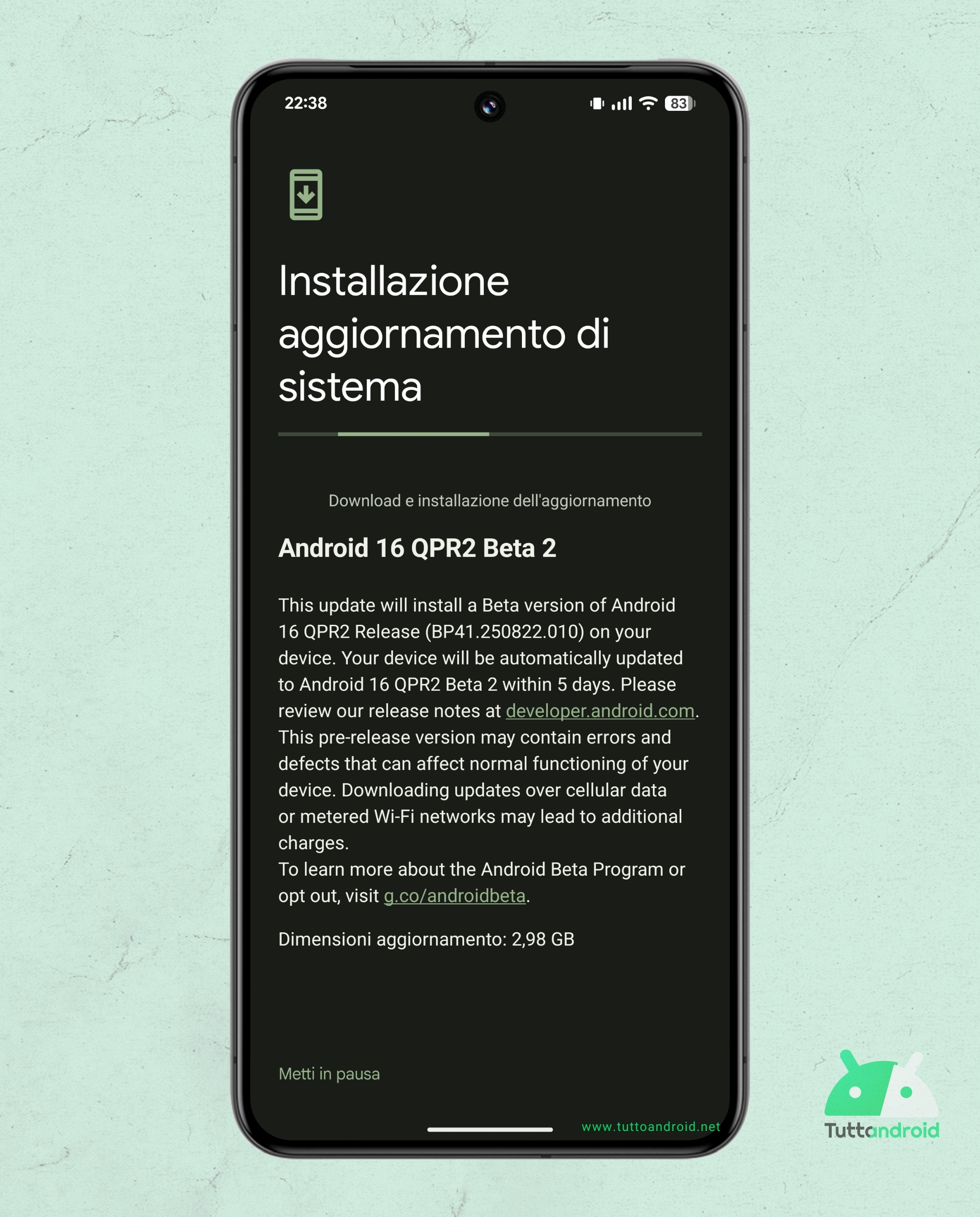 Android 16 QPR2 DB2 on Google Pixel 8 Pro