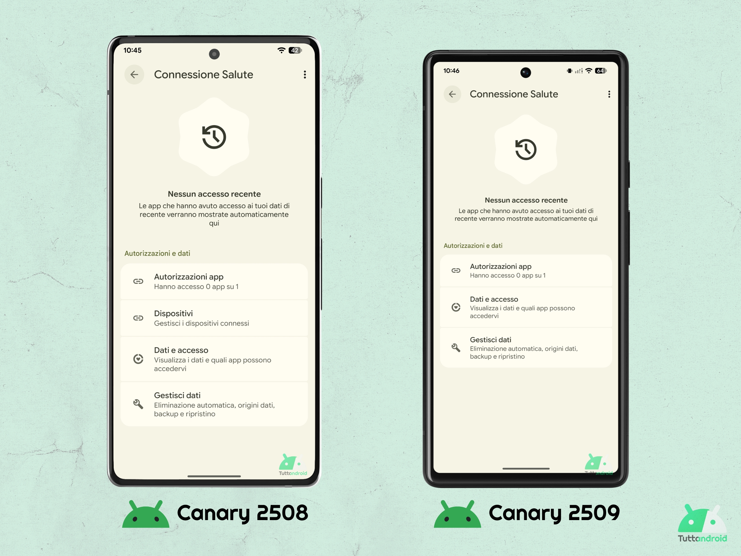Android CANARY 2509 - Connessione Salute perde il contapassi