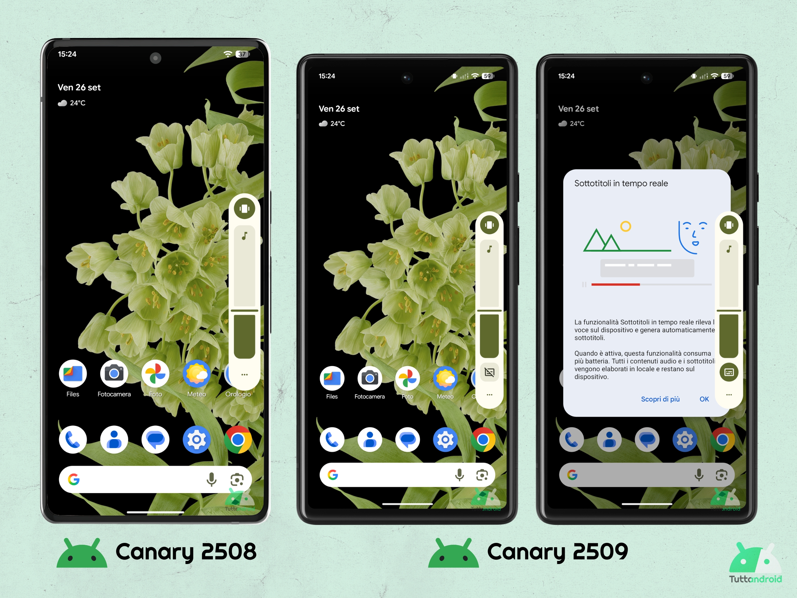 Android CANARY 2509 - Sottotitoli in tempo reale
