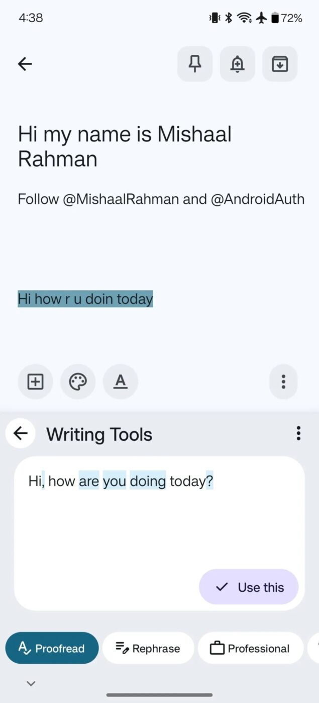 Gboard Strumenti di scrittura-2