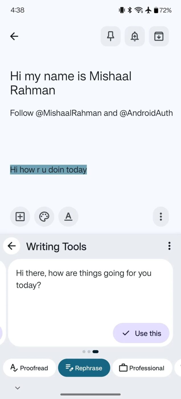 Gboard Strumenti di scrittura-3
