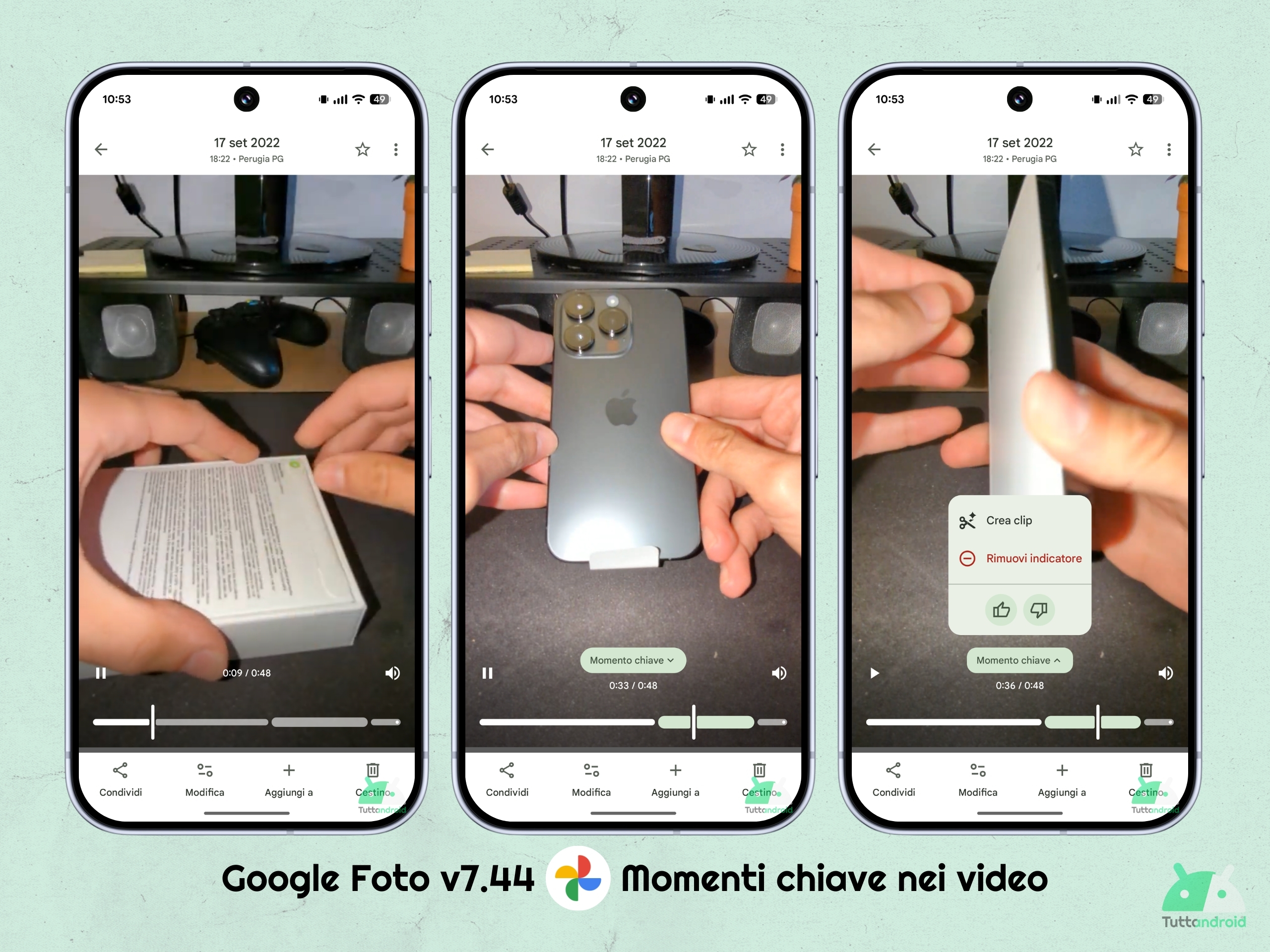Google Foto v7.44 - Momenti chiave nei video