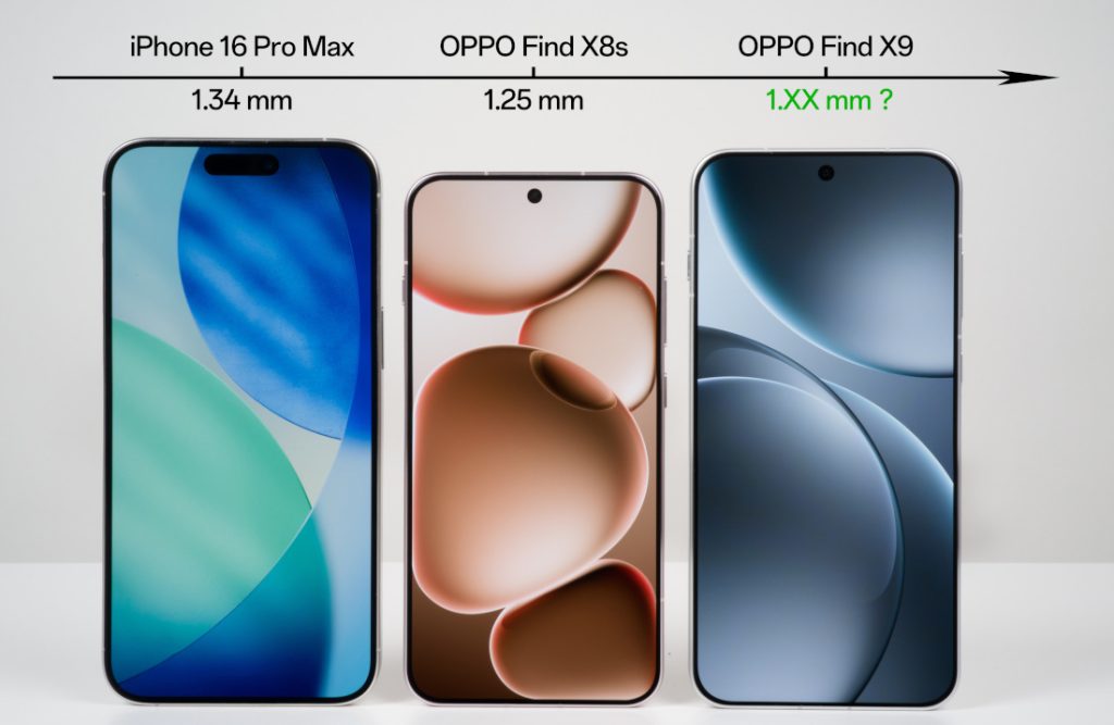 oppo find x9 cornici confronto
