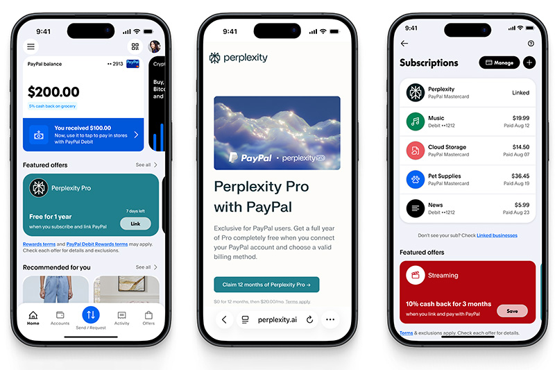Perplexity Pro con PayPal promozione