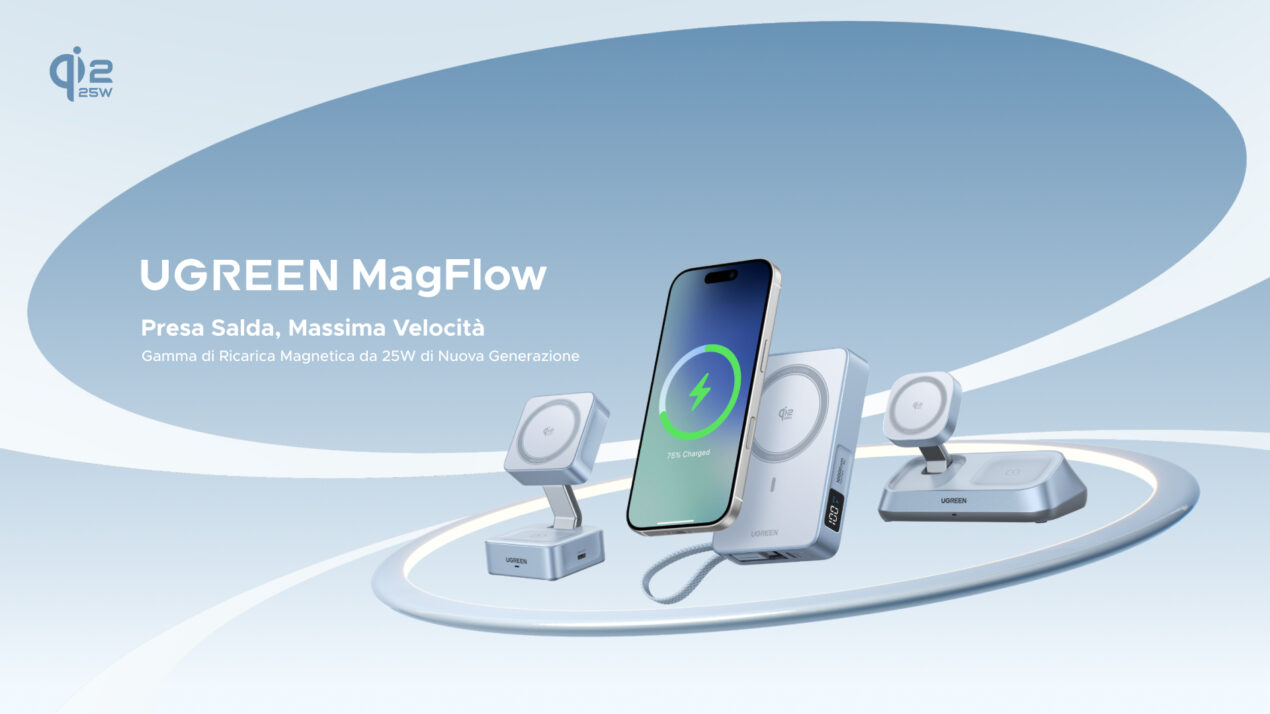 Tre nuovi accessori magnetici da UGREEN: ecco la serie MagFlow con Qi2