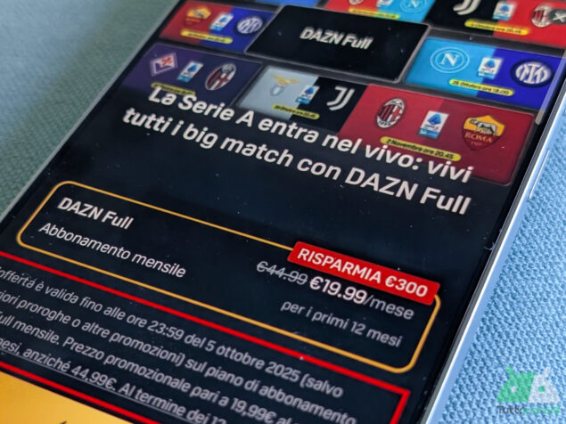 Adesso il prezzo è giusto: DAZN Full in offerta a 19,99€ al mese per 12 mesi, per alcuni utenti