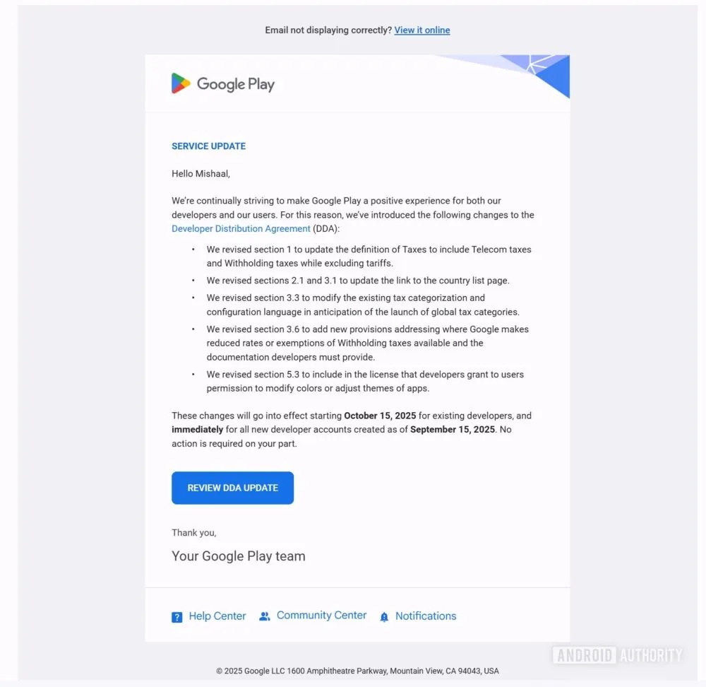 google dda modifica icone a tema