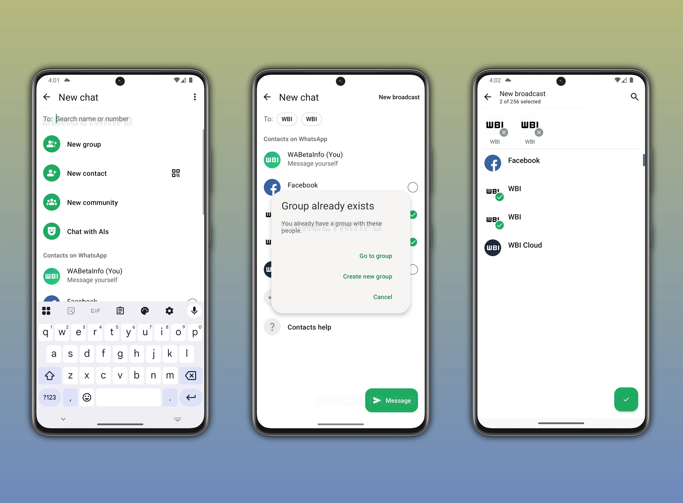 whatsapp beta novita