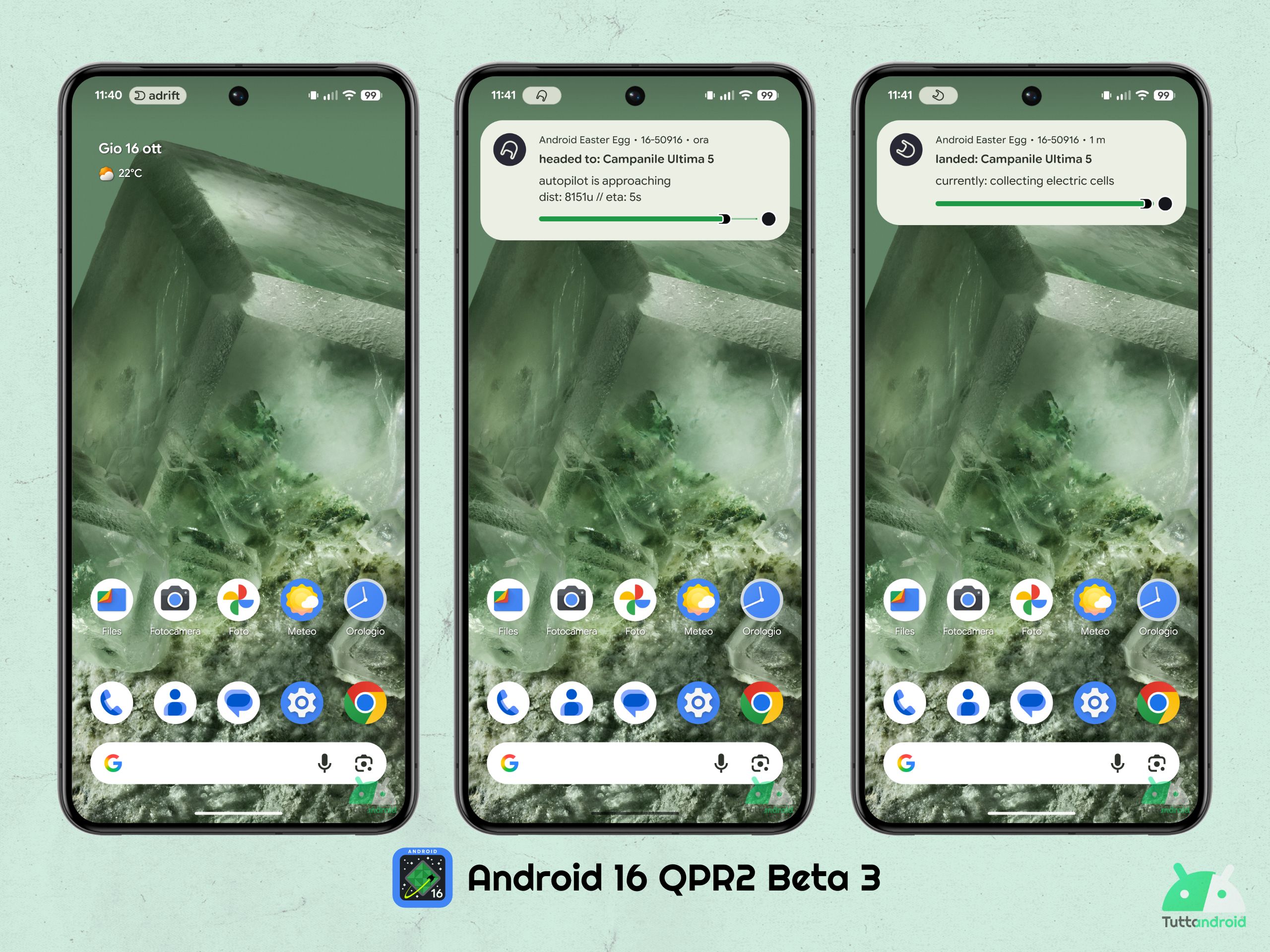 Android 16 QPR2 - Beta 3 - Easter Egg con Aggiornamento in tempo reale