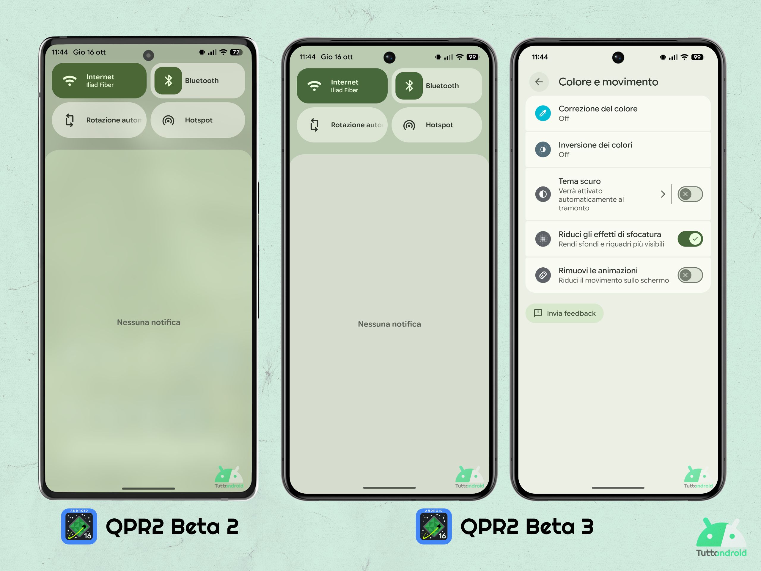 Android 16 QPR2 - Beta 3 - Riduci effetti di sfocatura