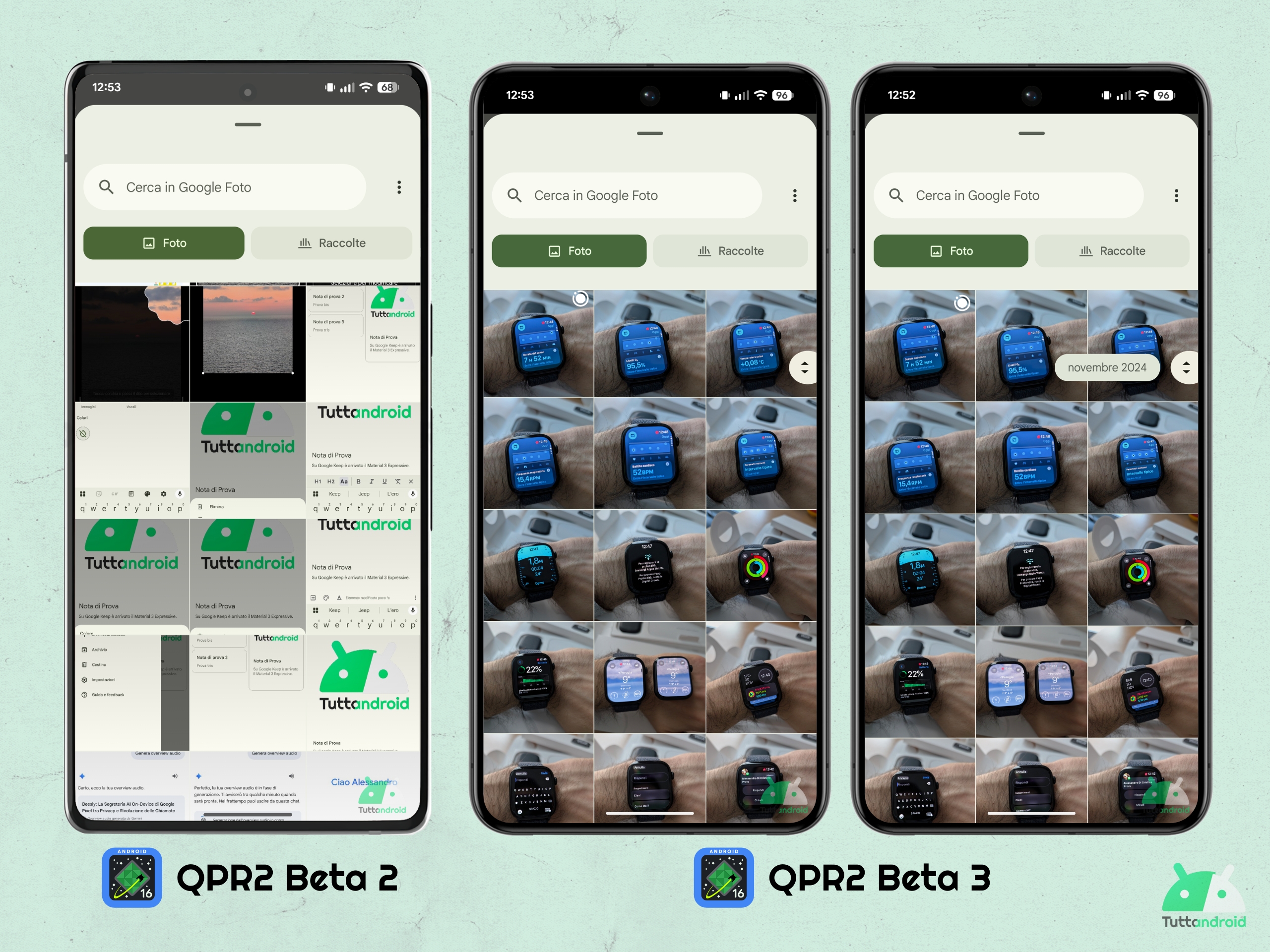 Android 16 QPR2 - Beta 3 - Selettore foto Android con scorri date