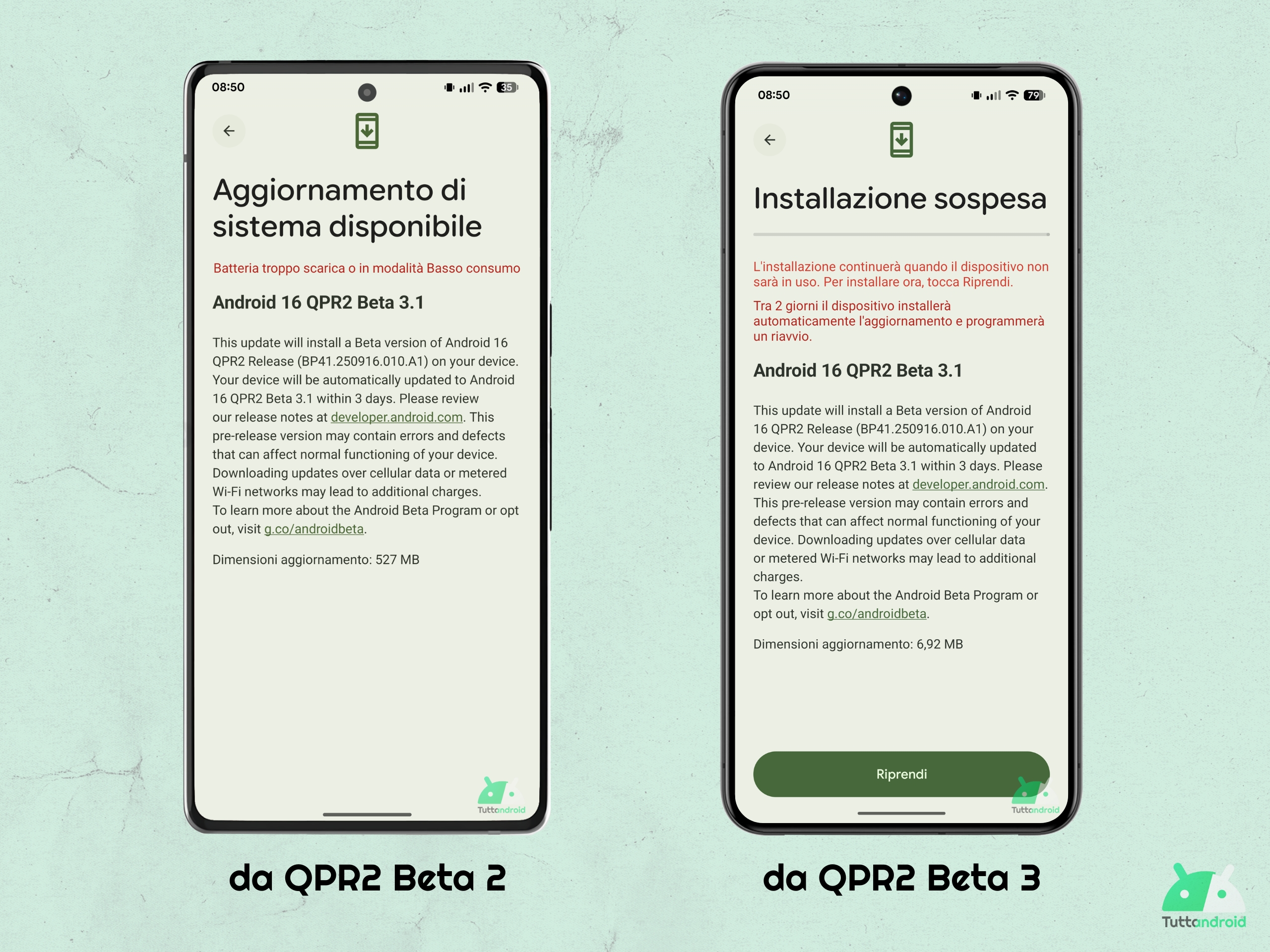 Android 16 QPR2 - Beta 3.1 on Google Pixel 7 Pro e Pixel 8 Pro