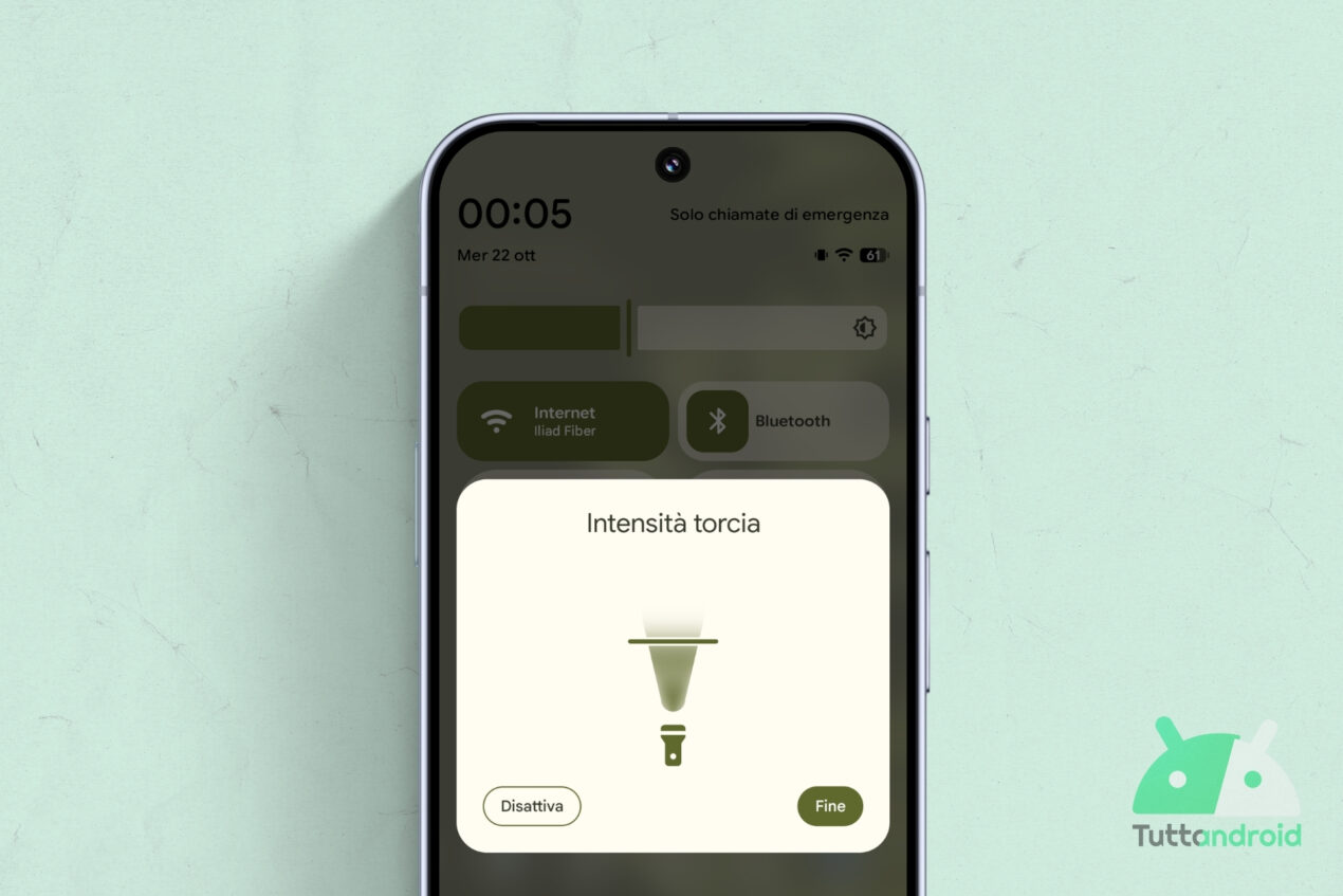 Sui Pixel si potrà regolare l'intensità della torcia con un cursore a forma di... torcia