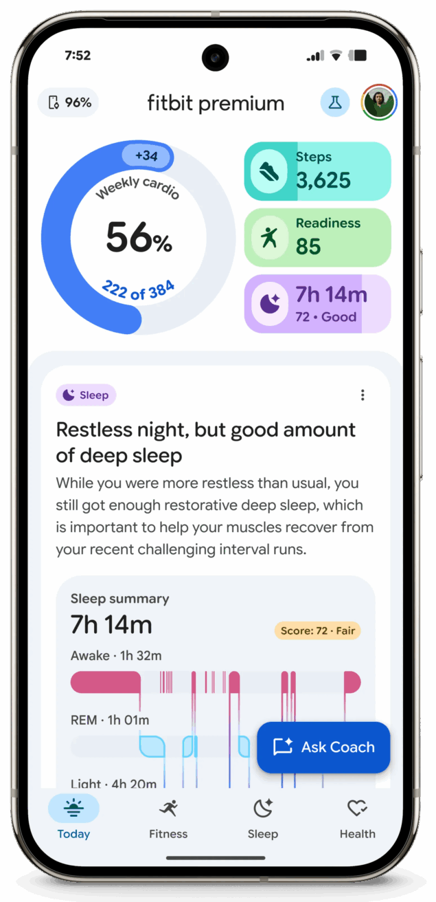 Fitbit coach personale AI-1