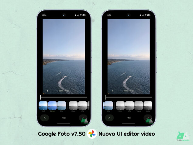 Google Foto v7.50 - UI nuovo editor video