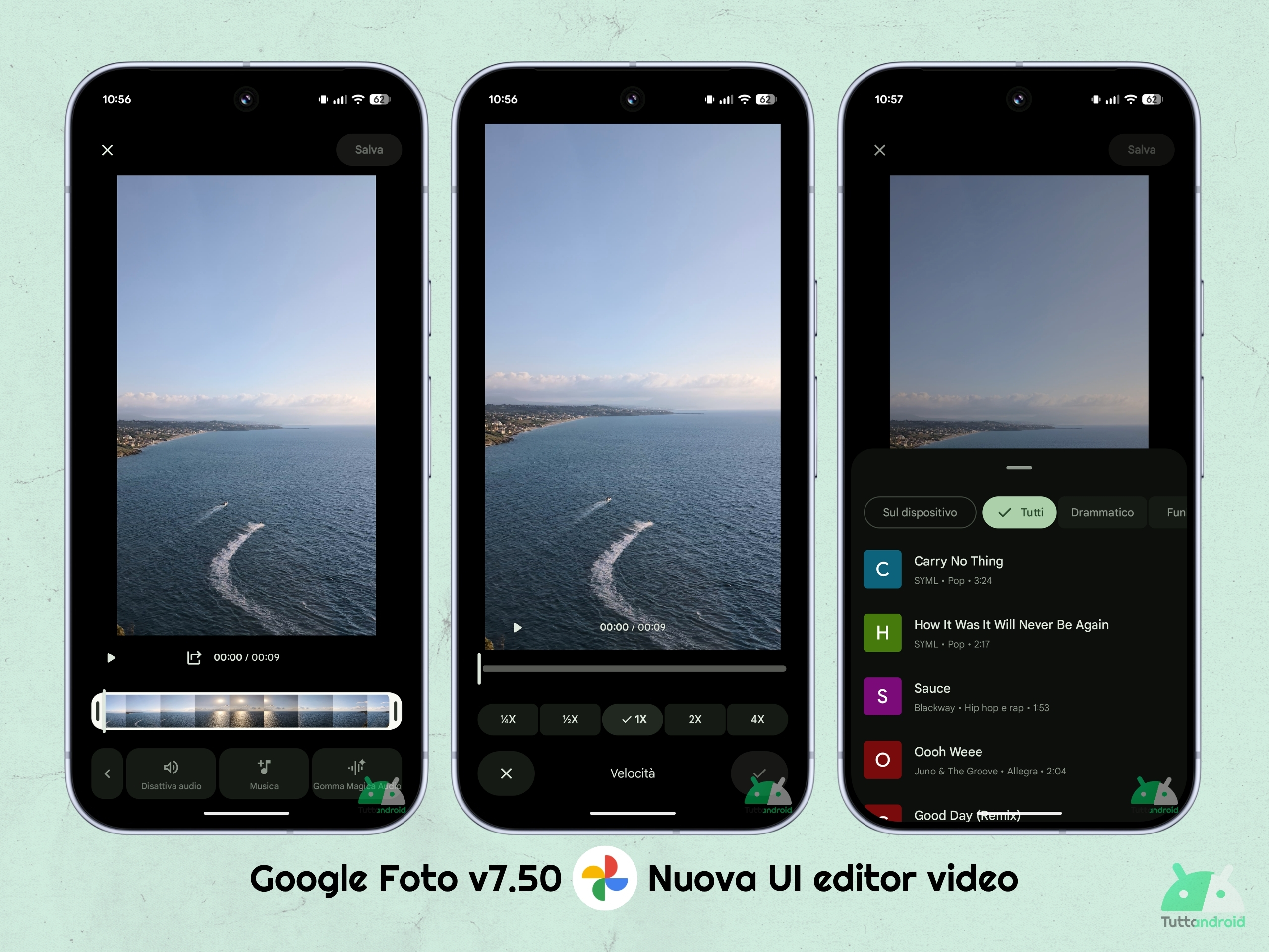 Google Foto v7.50 - UI nuovo editor video