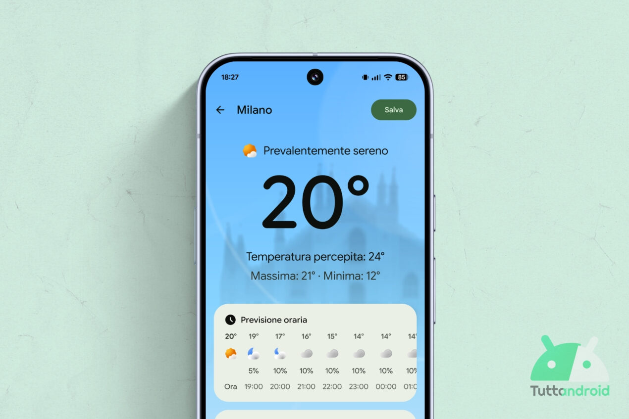 Google aggiorna Meteo Pixel con un nuovo look delle icone del meteo