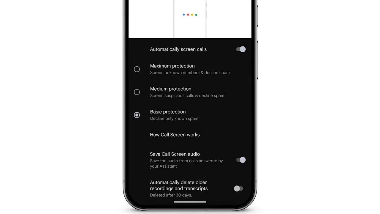 Google Pixel - funzionalità Call Screen