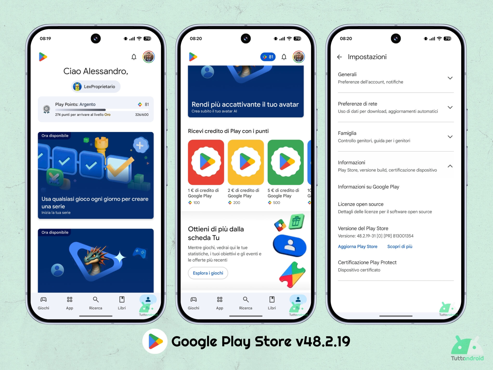 Google Play Store si aggiorna: nuova esperienza Play Giochi e scheda Tu ...