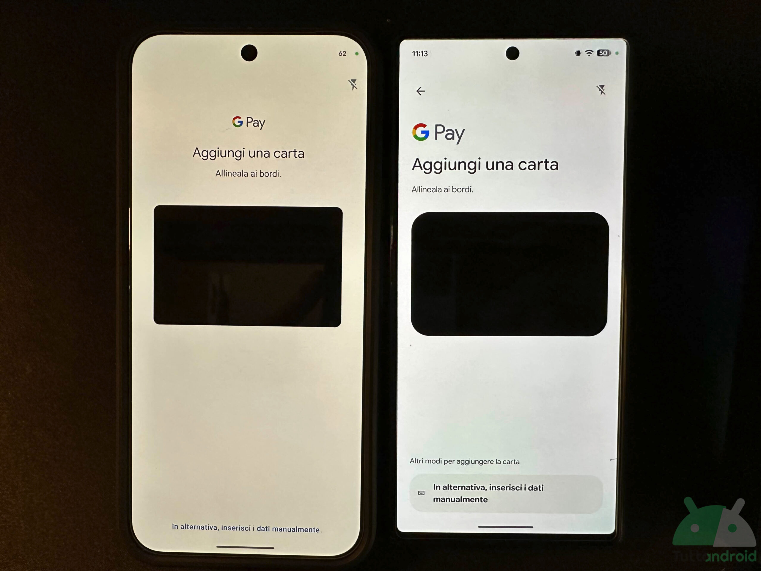 Google Wallet v25.41.817018206 - nuova UI aggiunta carte pagamento