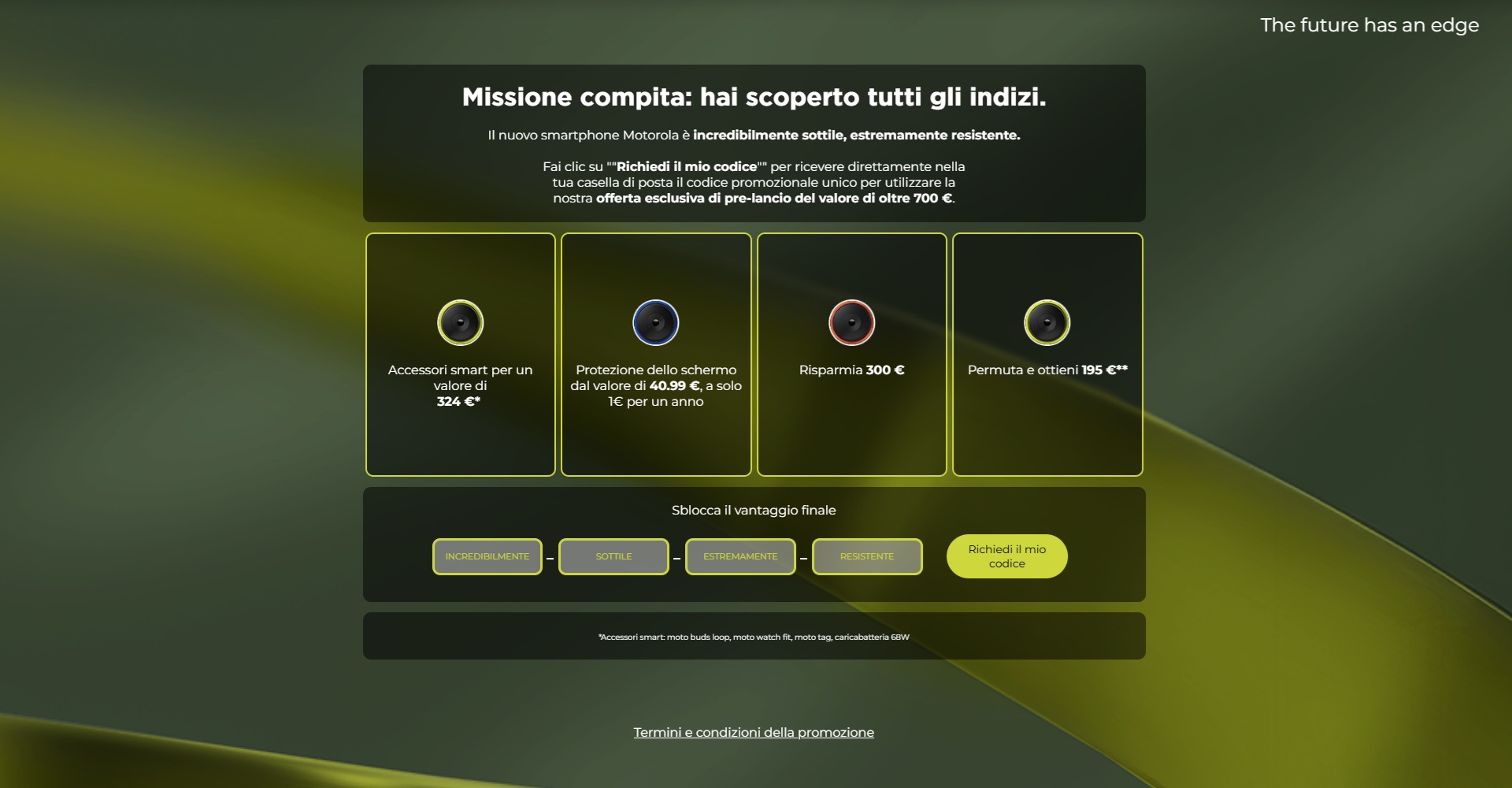Motorola Edge 70 uff - Quiz Promozione