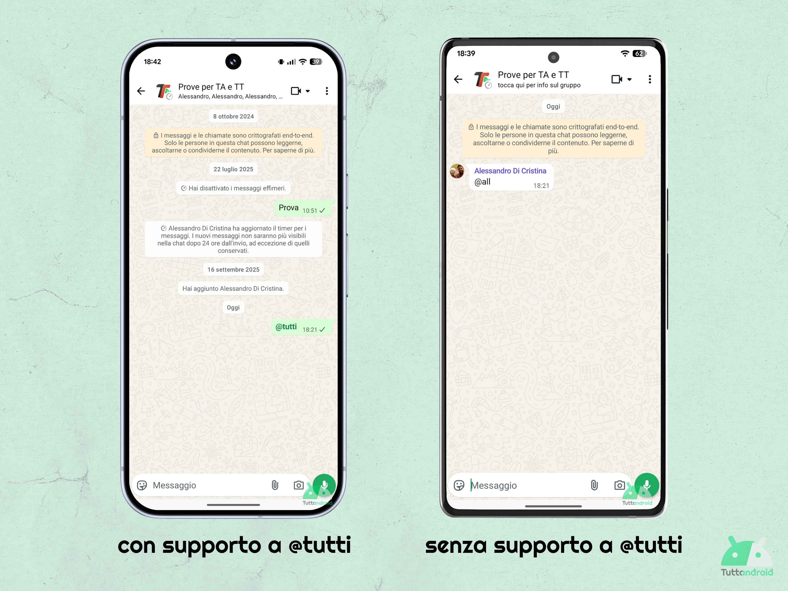 WhatsApp Beta v2.25.31.9 - Senza supporto a menzione tutti nei gruppi