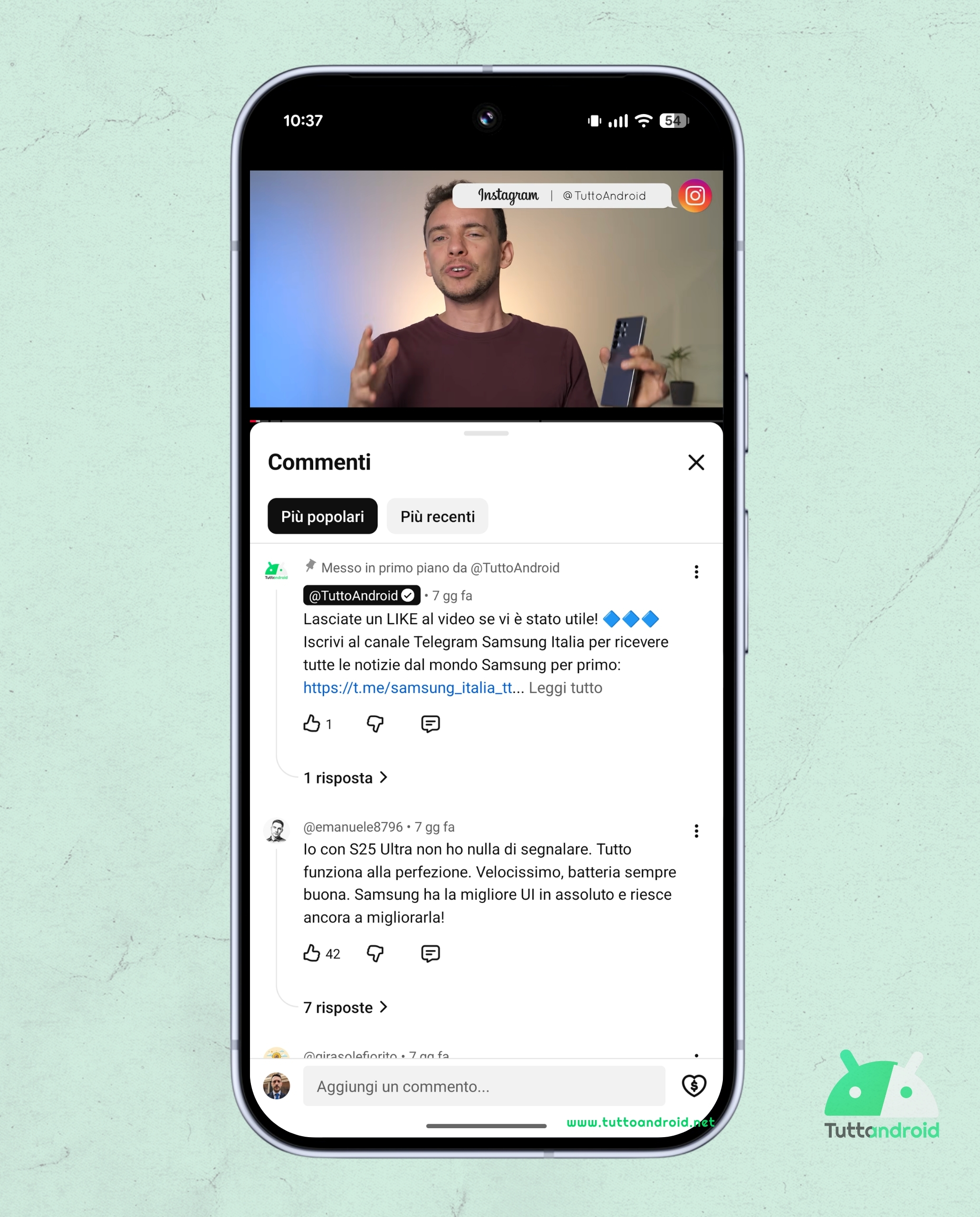 YouTube per Android v20.42 e successive - Commenti annidati
