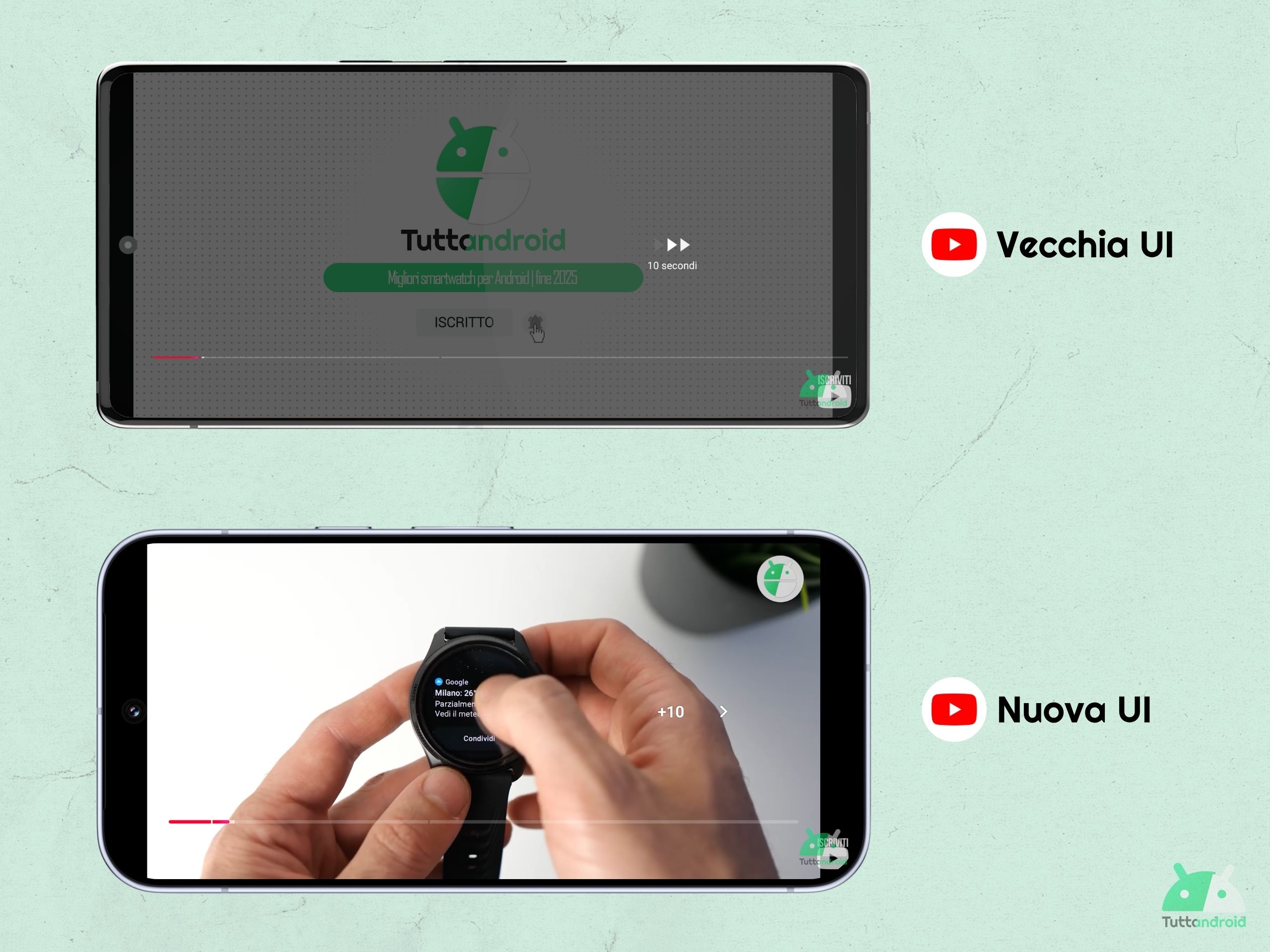 YouTube per Android v20.42 e successive - Nuova UI Player