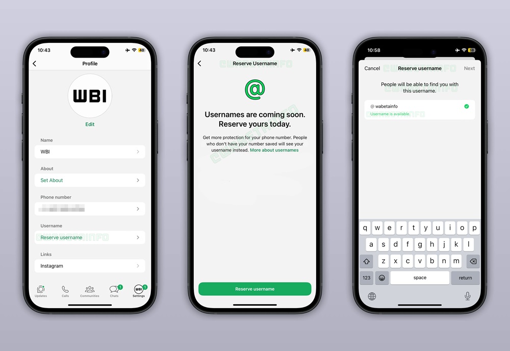 username whatsapp