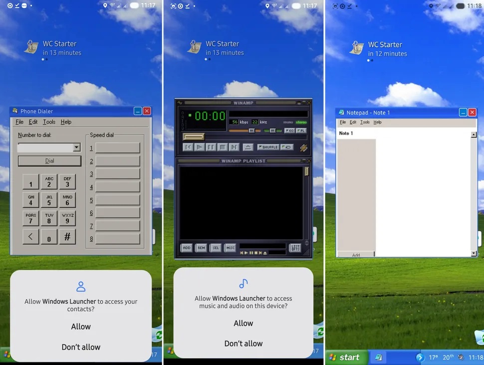 windows xp android