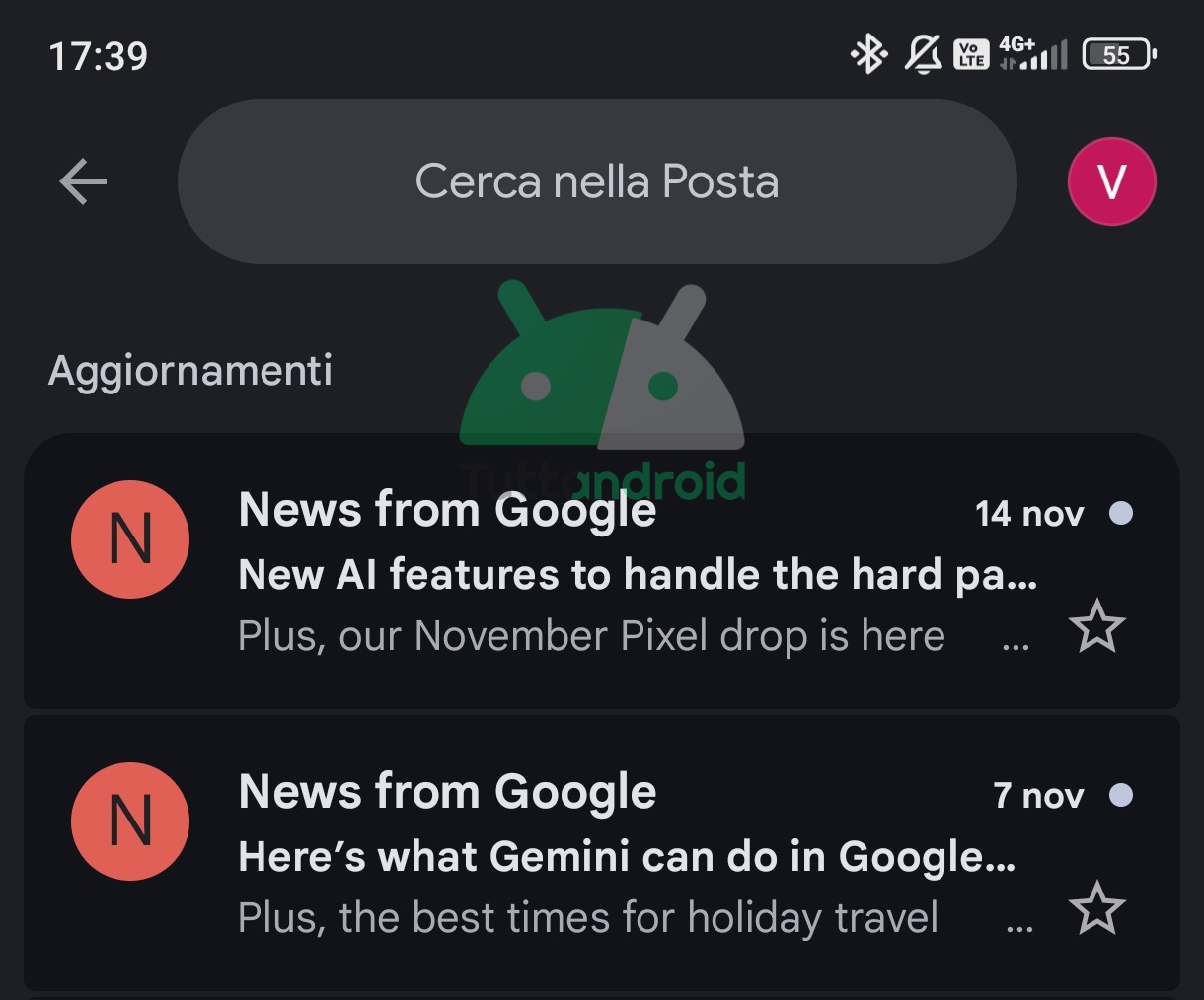 gmail nuovo indicatore email non lette