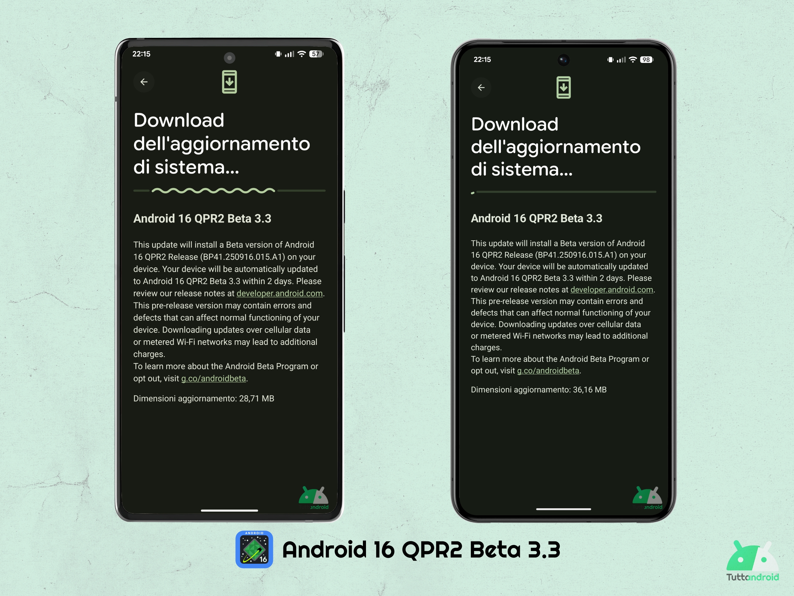 Android 16 QPR2 - Beta 3.3 on Google Pixel 7 Pro e Pixel 8 Pro