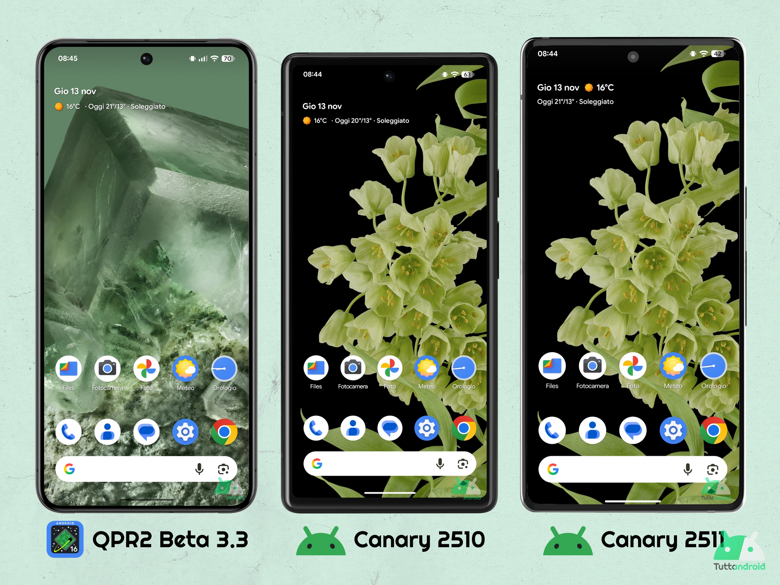 Android CANARY 2511 - Pixel Launcher - Widget Riepilogo