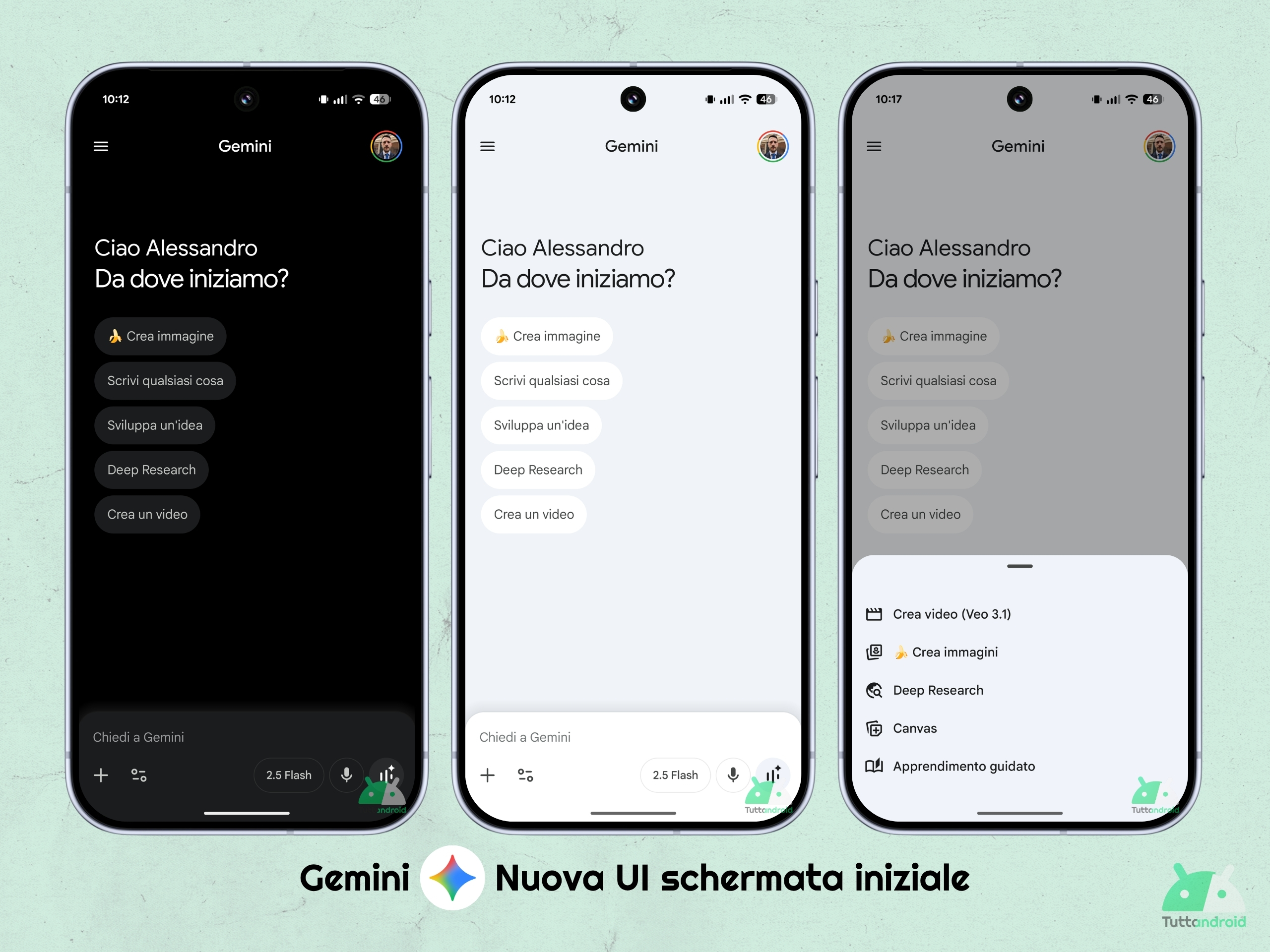 App Gemini - novembre 2025 - nuova UI con Veo 3.1