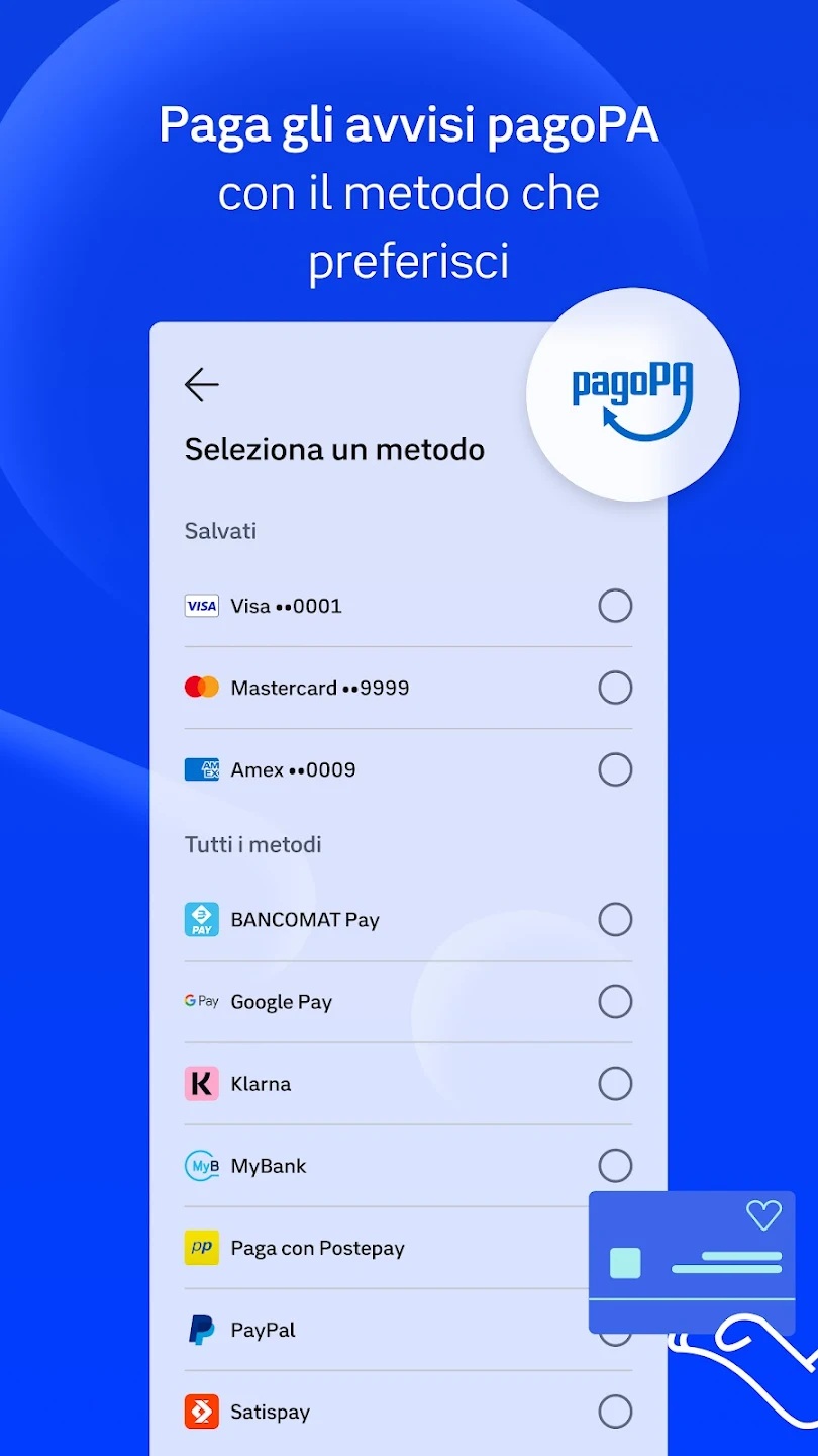 App IO - paga avvisi PagoPA con Klarna