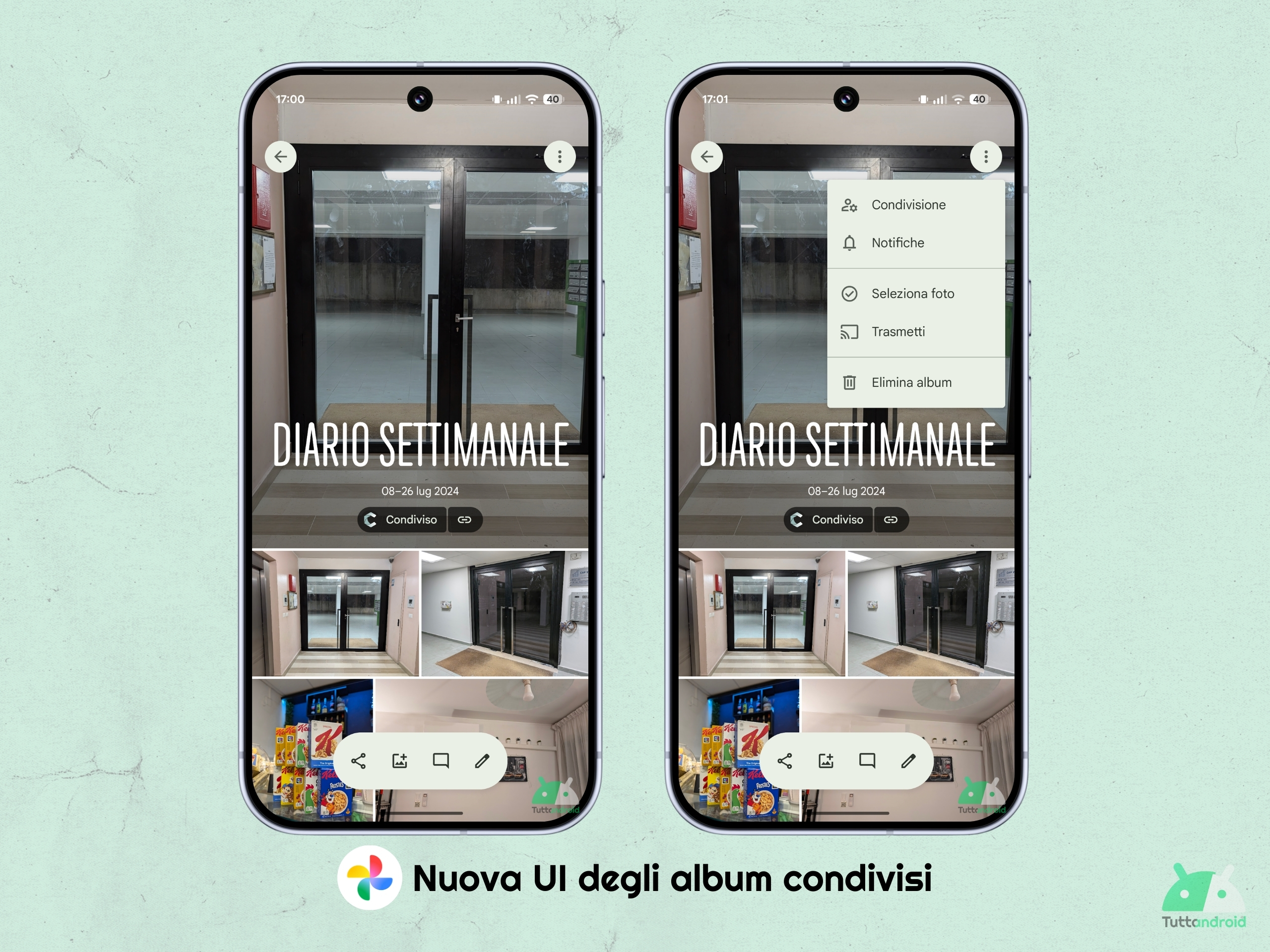 Google Foto v7.55 - nuova UI copertine album condivisi