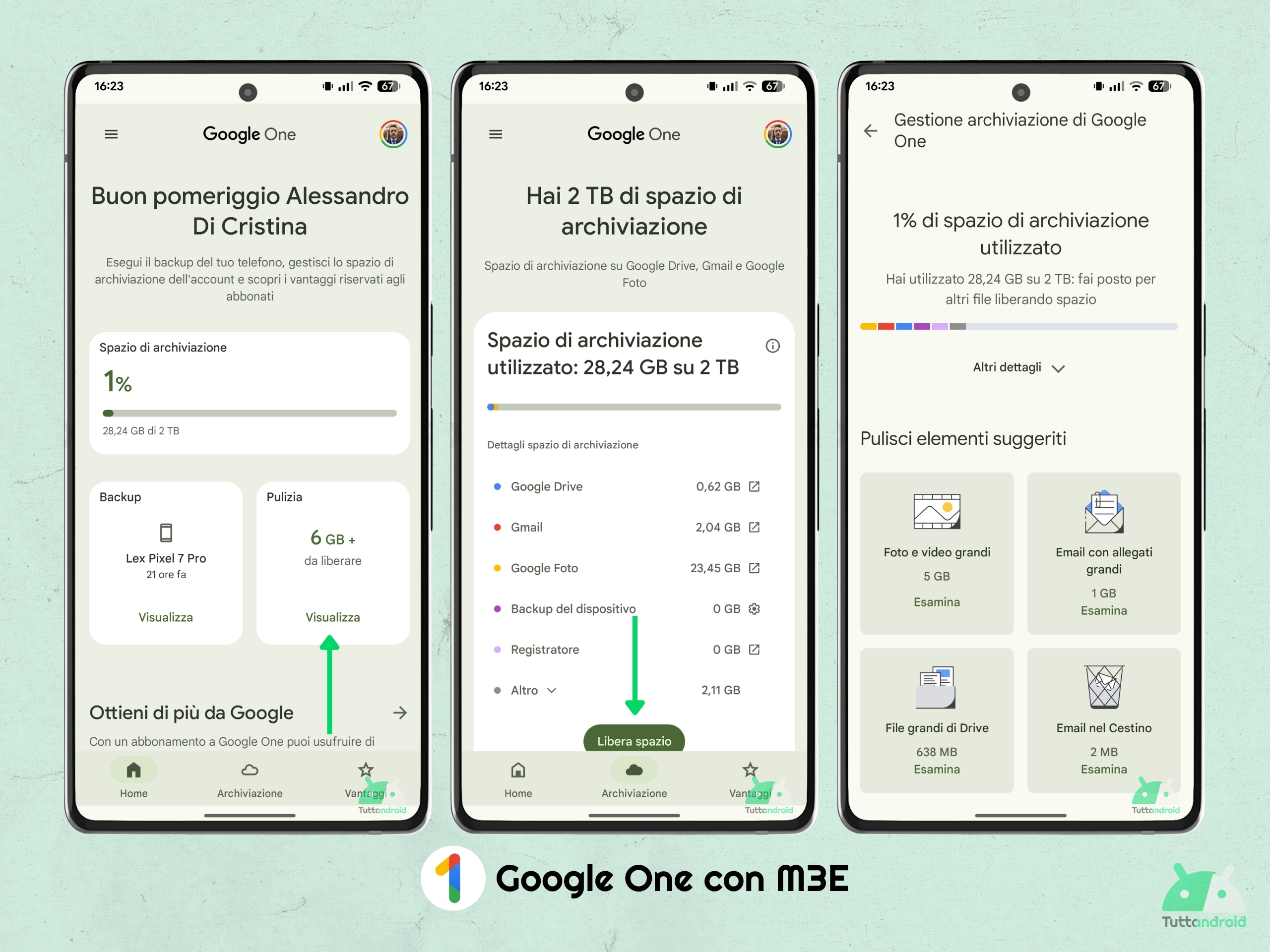 Google One v1.286.825089367 - accesso Gestione archiviazione