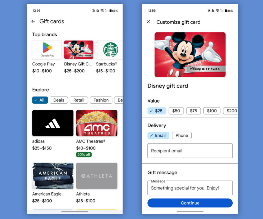 Google Play carte regalo