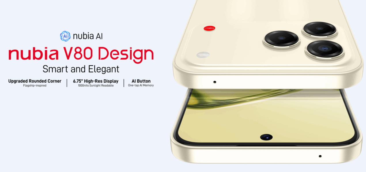 Nubia V80 Design è lo smartphone low cost che si ispira ad iPhone 17 Pro