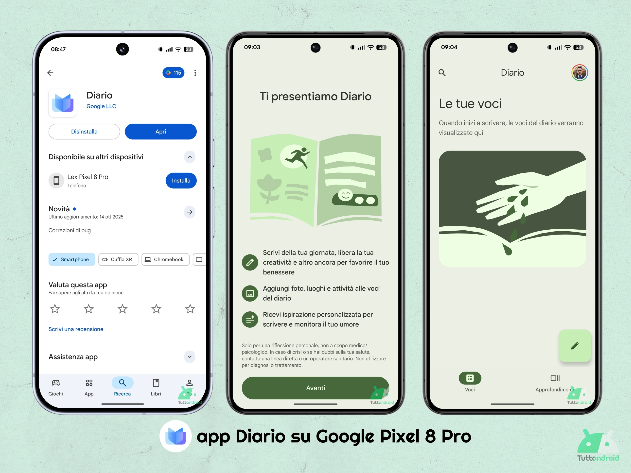Pixel Drop - novembre 2025 - Diario su Google Pixel 8 Pro