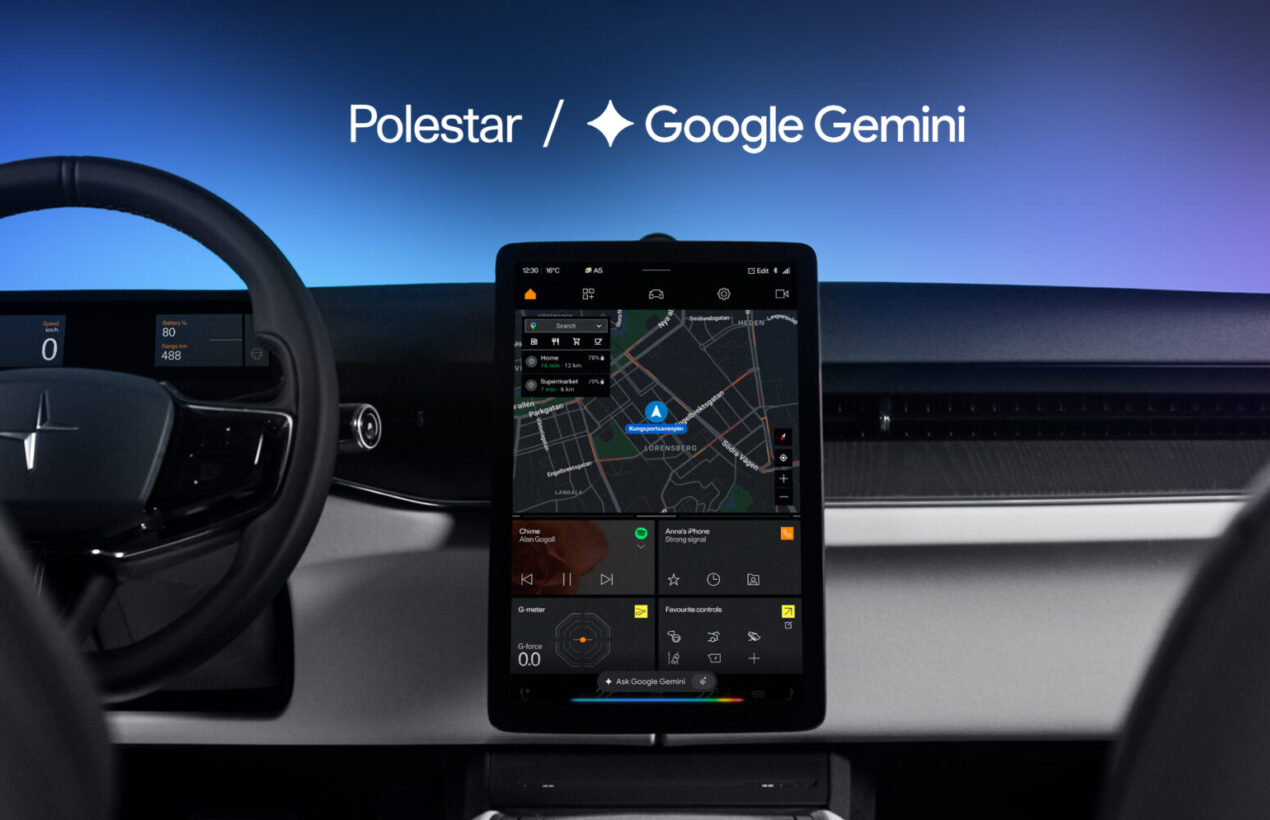 Polestar integra Google Gemini: l'assistente IA arriva su tutta la gamma elettrica