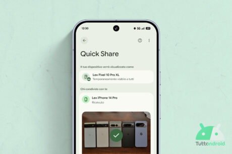 Quick Share con AirDrop su Google Pixel 10 Pro XL visual hero