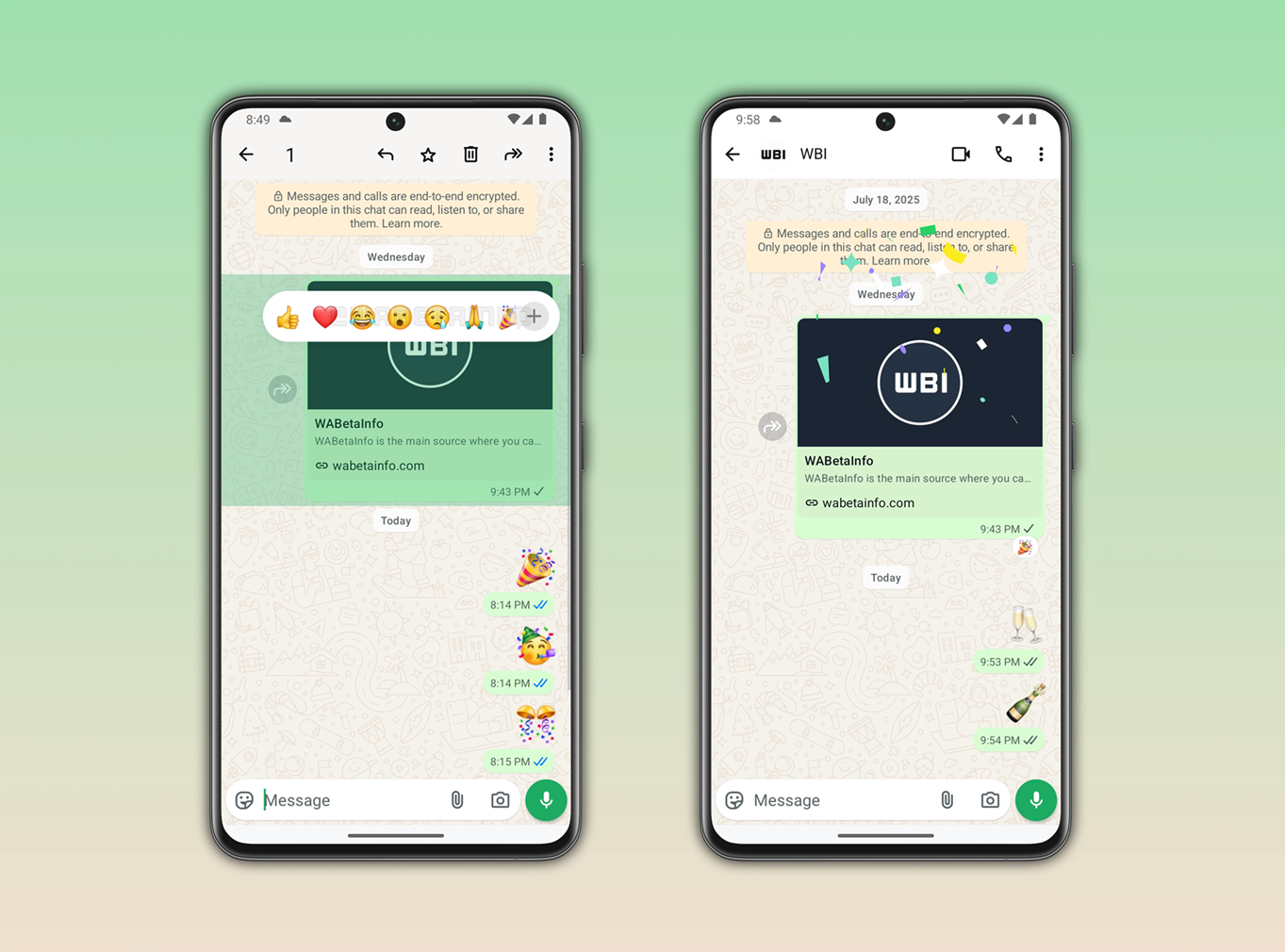 WhatsApp animazioni feste