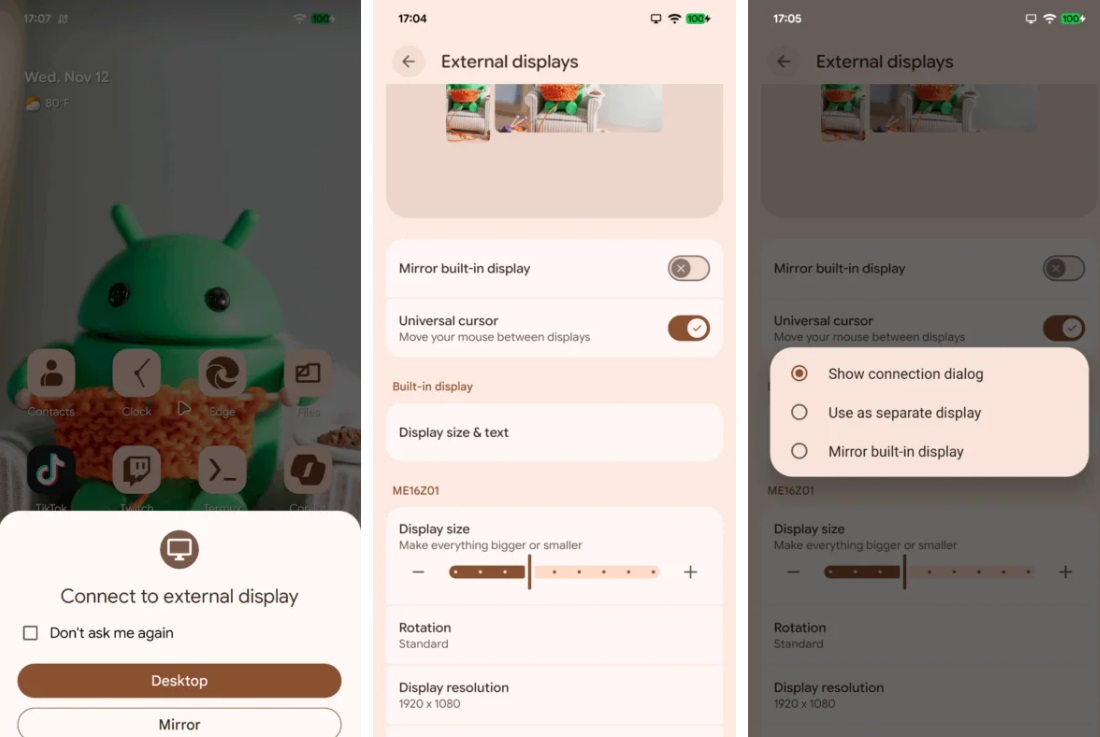 Android presto ricorderà le preferenze di visualizzazione sui display esterni Android presto ricorderà le preferenze di visualizzazione sui display esterni