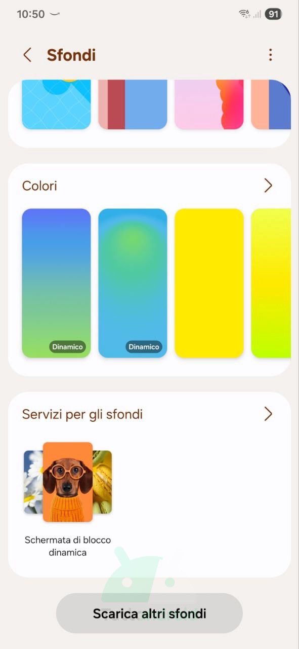 bug Sfondo Dinamico su One UI di Samsung